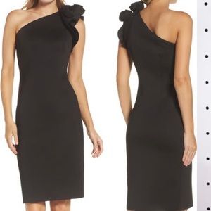 Black Eliza J one shoulder cocktail dress size 12